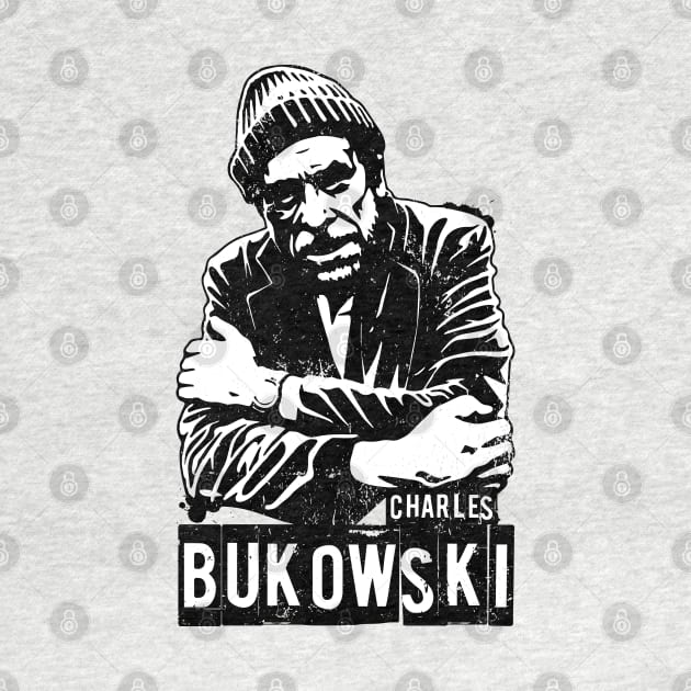 Charles Bukowski Stencil Portrait by CultureClashClothing